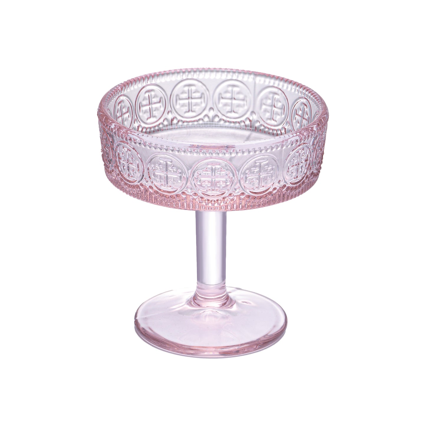Código 1530 Vintage Coupe Glass - Pink, Set of 2