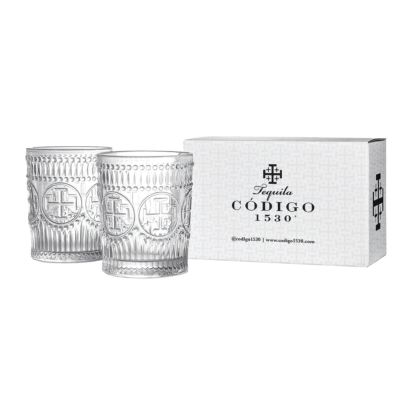Código 1530 Vintage Double Rocks Glass - Clear, Set of 2